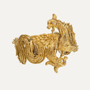 Pulsera Lalaounis de dragones, en oro con rubíes, Grecia, c.1970
