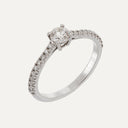 Anel Tiffany & Co. em Platina com Diamante Central com 0,31 ct