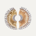 Par de clipes com Diamantes em Ouro Amarelo, Rosa e Branco