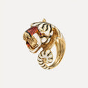 Anel Tigre Frascarolo em Ouro com Esmalte e Rubis "Fierce Beast", c.1966–1971