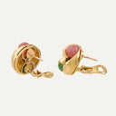 Pendientes Bulgari en oro amarillo con crisoprasa y rodocrosita