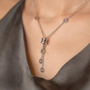 Fio com pendente Bulgari B. Zero1 em Ouro Branco