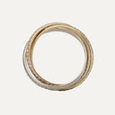Anillo Cartier Trinity en oro blanco, rosa y amarillo, con diamantes