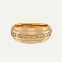 Anel de Memória em Ouro Amarelo com 15 Diamantes