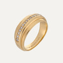 Anel de Memória em Ouro Amarelo com 15 Diamantes
