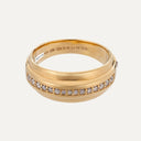 Anel de Memória em Ouro Amarelo com 15 Diamantes