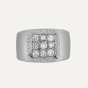 Anel em Ouro Branco com Diamantes 0.216 ct