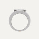 Anel em Ouro Branco com Diamantes 0.216 ct