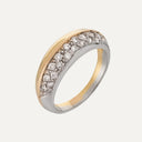 Anel em Ouro Bicolor com Diamantes