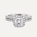 Conjunto de Aneis em Platina com Diamantes com Relatório GIA