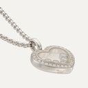 Colar Chopard Happy Diamonds em Ouro Branco com Diamantes com Certificado