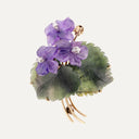Broche Andreas Daub con amatista, jade, diamantes y oro