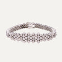 Pulsera floral con diamantes de 2,20 ct en oro blanco