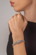 Pulsera floral con diamantes de 2,20 ct en oro blanco