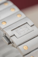 Relógio Cartier Santos Modelo Médio em Aço e Ouro Amarelo 18 kt