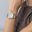 Relógio Cartier Santos Modelo Médio em Aço e Ouro Amarelo 18 kt