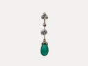 Pendente em ouro e prata com esmeralda e diamantes