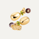 Brincos Bulgari Mediterranean Eden com ametistas, peridotos e diamantes