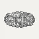 Pregadeira Art Deco de platina com diamantes