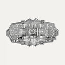 Pregadeira Art Deco de platina com diamantes