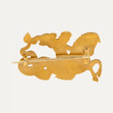 Broche de hipocampo en oro y esmalte