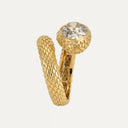 Anel serpente em ouro e diamante