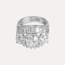 Anel em platina e diamantes