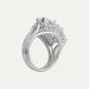 Anel em platina e diamantes