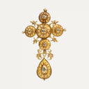 Pendente em Cruz, ouro com diamantes, português, séc. XVII