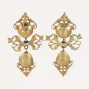 Pendientes de lazo de oro y esmeraldas, España, siglo XVIII
