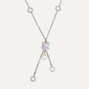 Fio com pendente Bulgari B. Zero1 em Ouro Branco