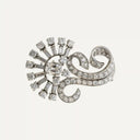 Clip em Platina e Ouro Branco com 7,2 ct de Diamantes