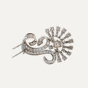 Broche de platino y oro blanco con diamantes de 7,2 ct
