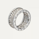 Anel Bulgari B.zero1 em Ouro Branco com Diamantes com Certificado Bulgari