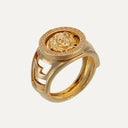 Anel Gianni Versace Medusa Angel em Ouro Amarelo