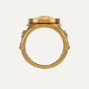 Anel Gianni Versace Medusa Angel em Ouro Amarelo