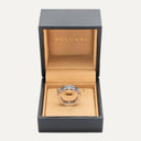 Anel Bulgari B.zero1 com Topázios Azuis em Ouro Branco