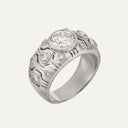 Anel Geométrico em Ouro Branco com Diamantes 1.84 ct
