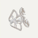 Anillo modernista con diamantes de 2,50 ct en oro blanco