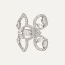 Anillo modernista con diamantes de 2,50 ct en oro blanco