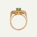 Anillo con esmeralda de 2,61 ct y diamantes en oro