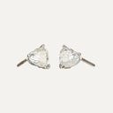 Brincos de Diamantes Coração em Ouro Branco