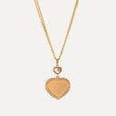 Fio com Pendente em Ouro Chopard Happy Hearts Edição Limitada 007 com Diamantes