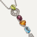 Collar Bulgari Allegra con diamantes, turmalina, peridoto y citrino en oro blanco