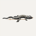 Broche de lagarto con diamantes en oro y plata