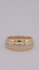 Anel de Memória em Ouro Amarelo com 15 Diamantes