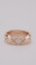 Anel Chanel Coco Crush em Ouro Rosa com Diamantes