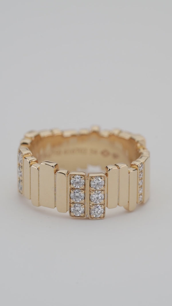 Anel GEM DIOR com Diamantes em Ouro Amarelo