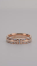Anel Tiffany & Co. 'Tiffany T' em Ouro Rosa e Diamantes