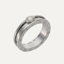 Anel Bulgari B.Zero1 com Diamante 0,30 ct, Ouro Branco